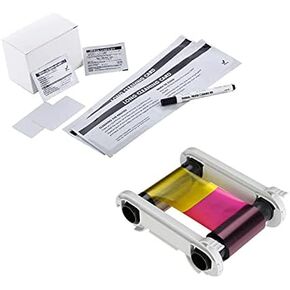 Evolis R5F002MD06 Ribbon and DuraClean DC ACL002 Cleaning Kit for The Evolis ZeniusID Printer