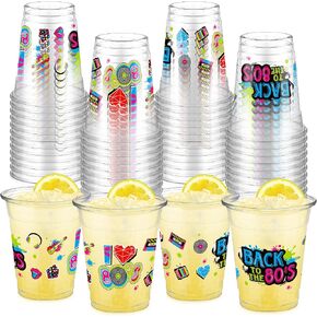 50 Pcs Nautical Cups 12 oz Plastic Nautical Birthday Cups Clear Navigation Disposable Glasses Blue Anchor Beverage Glasses for Home Kitchen Birthday Party Favors Supplies Decoration in Saudi Arabia