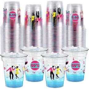 50 PCS أكواب بحرية 12 أوقية أكواب عيد ميلاد بلاستيكية بحرية واضحة التنقل يمكن التخلص من النظارات الأزرق مرساة للمشروبات للمنزل المطبخ حفل عيد ميلاد اللوازم اللوازم in Kuwait