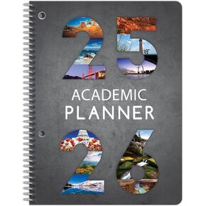 Dated Middle High School Student Planner 2025-2026 Academic School Year, ‎Medium (6.75" by 9") Matrix Style Datebook with Boulder Cover