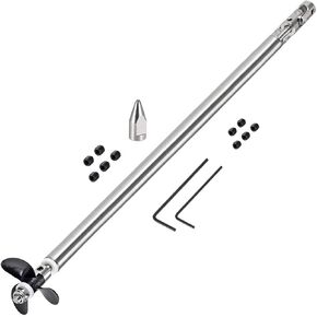 رمح محرك أقراص UXCELL 4MM ، رمح L250 مم ، L200MM SLEEVE ، D36MM Propeller ، مناسب مع عمود محرك 5 مم