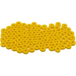 80pcs 2mm طراز لعبة رمح الأكمام محاور لعبة محاور لعبة DIY ملحقات سيارة RC (أصفر)