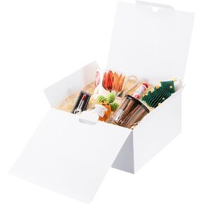 Unicopak 1 Pack 10x10x5 مربع هدايا أبيض صناديق هدايا كبيرة مع أغطية للهدايا ، مثالية لعيد ميلاد عيد الميلاد عيد الميلاد عيد الأم يوم الأب