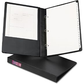 Avery 06400 DANENT BINDER ، حلقات مستديرة 1 بوصة ، 8.5 × 14 الحجم القانوني ، الأسود ، 1/EA