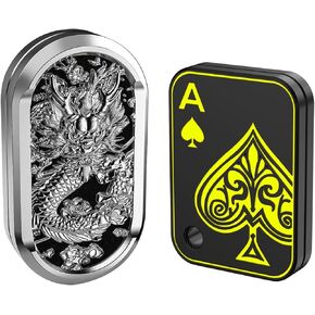 Dragon Rotation Fidget Slider & Black Ace Fidget Bundle و EDC Toys for ADHD و Add and Autism
