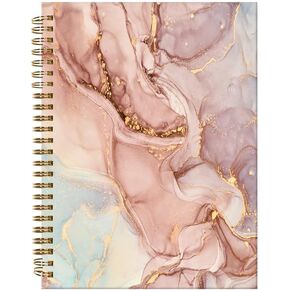 Spiral Journal Notebook,A5 Hardcover Lined Journals for Women Girl 6 x 8.3 in,120 Pages Thick Paper,Cute College Ruled Writing Notebook for Gifts Office Work School(Peony Rose) in Kuwait