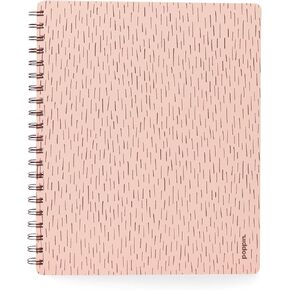 Poppin Spiral Notebook, 1 Subject College Ruled Notebook, 80 Sheets, Easy Tear Pages, Elements Collection (Blush Pink Elements, 1-Subject)