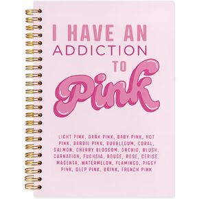 SNNDER Coquette Pink Bow Inspirational Notebook, Preppy Girly Bow Journal, Motivational Positive Journal for Women, the Future is Yours to Creature Hardcover Spiral Notebooks 5.5x8.3 Inch
