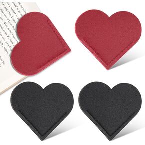 12 PCS Leather Heart Latclks ، إشارة مرجعية لركن زاوية لطيف ، إشارة مرجعية مصنوعة يدويًا على شكل قلب للمعلمين والطلاب ، إكسسوارات الكتب لمحبي القراءة ، لمستلزمات المنازل المكتبية المدرسية