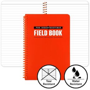 شركة Elan Publishing Company The Intregructible Roofproof ، Broofing ، و Weathprofling Spiral Poide Boid - 4.875 "x7.25" - Orange - Book Memo Book