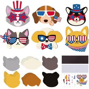 30 مجموعة الحيوانات الأليفة الوطنية Magnet Craft Kit 4th Of July Kits for Kids DIY استقلال يوم الاستقلال الحرف التذكارية لوازم الأطفال
