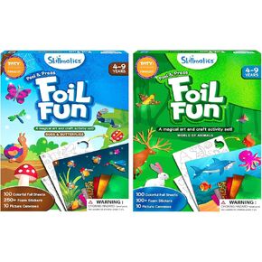 حزمة Philmatics Foil Fun Bugs & Butterflies & Animals ، لا فوضى فن للأطفال ، مجموعات الحرف واللوازم ، النشاط الإبداعي DIY ، الهدايا للفتيات والفتيان الذين تتراوح أعمارهم بين 4 ، 5 ، 6 ، 7 ، 8 ، 9 ، علق السفر