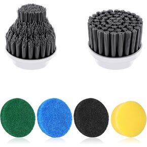 جهاز تنظيف دوار كهربائي للحمام، جهاز تنظيف كهربائي محمول للتنظيف مع 8 رؤوس فرشاة قابلة للاستبدال، 1 حقيبة شبكية، جهاز تنظيف دوار قوي لموقد زاوية المطبخ وحوض الاستحمام in Kuwait