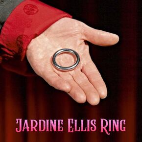 MilesMagic Magician's Jardine Ellis Ring Gimmick with Book | Silver Metal Penetration Pass Thru Ribbon, Pencil etc for Real Stage Magic | Street Magic | Close Up Magic Trick