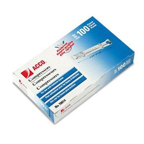 منتجات Acco - Acco - ضواغط لقواعد Flagener Fileder ، 100/box - تباع كمربع واحد - 16 ٪ من الصلب أكثر سمكا. - لا توجد حواف حادة. - النهاية غير اللامعة.