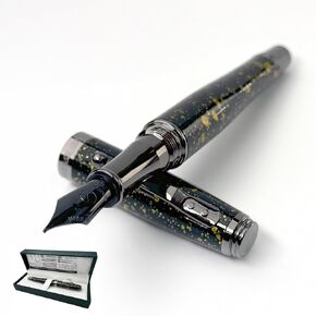 Monteverde Invincia Vega Starlight Fountain Pen - NIB عريض ، تصميم نابض بالحياة ، أداة كتابة متميزة