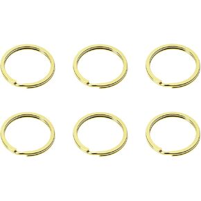 TUPALIZY BRASS FLAT SPLIT BRINGS FOR Home Office Men Women Car Keys Nume Number Dog Tags Jewelry Keychain ، 6pcs