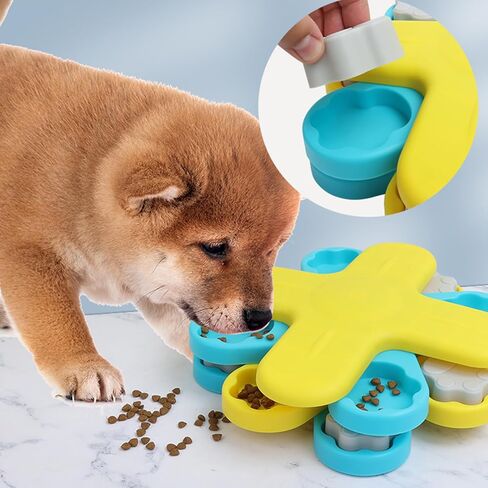 Dog Puzzle Toy, Dogs Brain Stimulation Mentally Stimulating Education Toys, Interactive Dog Enrichment Toys for IQ Training, Puppy Slow Feeder Dispenser Advanced Multiple Difficulty in Saudi Arabia
