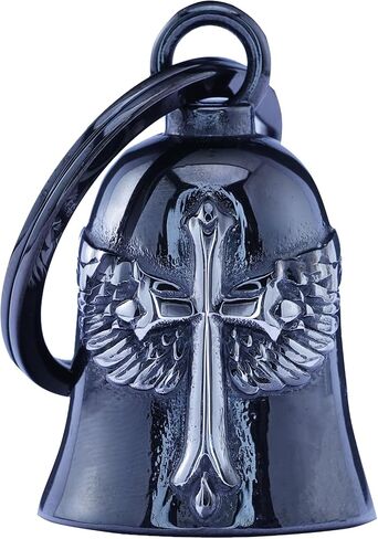 motorcycle for bells - motorcycle angel bell for men women,Bell Biker Accessory,Guard riding safety (eagle) (I need you) (cross black) in Kuwait