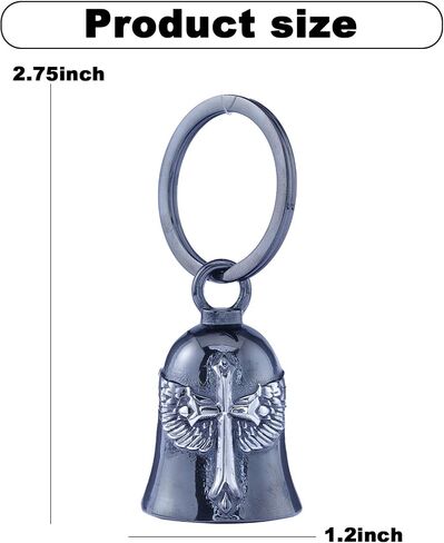 motorcycle for bells - motorcycle angel bell for men women,Bell Biker Accessory,Guard riding safety (eagle) (I need you) (cross black) in Kuwait