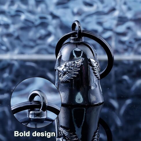 motorcycle for bells - motorcycle angel bell for men women,Bell Biker Accessory,Guard riding safety (eagle) (I need you) (cross black) in Kuwait