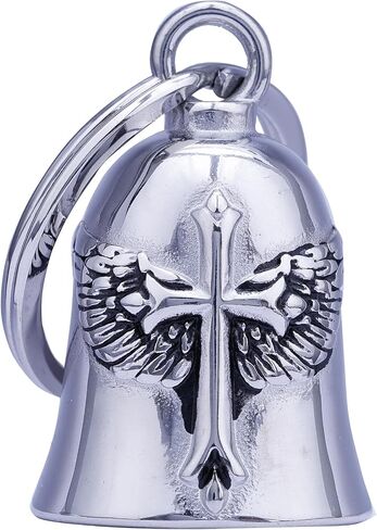 motorcycle for bells - motorcycle angel bell for men women,Bell Biker Accessory,Guard riding safety (eagle) (I need you) (cross black) in Kuwait
