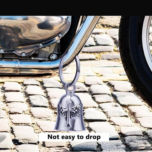 motorcycle for bells - motorcycle angel bell for men women,Bell Biker Accessory,Guard riding safety (eagle) (I need you) (cross black) in Kuwait