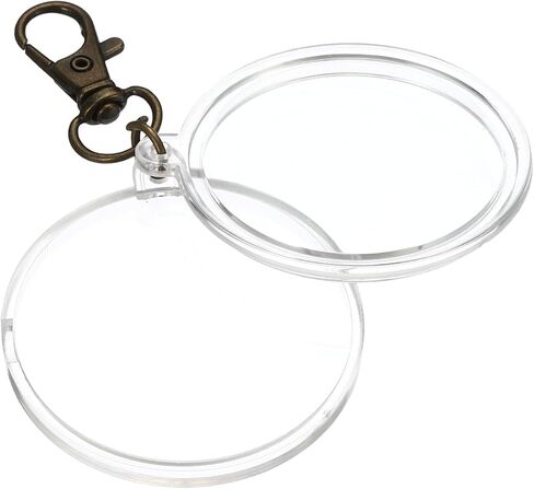 PATIKIL Plastic Coin Holder Keychain Round Coin Case with Key Ring Buckle Medallion Holder for Coins Jewelry in Kuwait