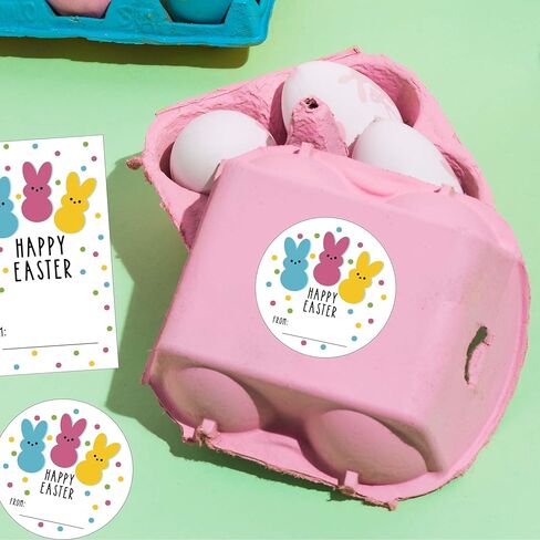 ملصقات عيد الفصح السعيدة للأطفال ، ملصقات ملصقات أرنب عيد الفصح ، علامات أرنب العلامات ، لأكياس صناديق الهدايا للبطاقات ، مستلزمات الحفلات - 2 شكل 20 ورقة لكل منهما - B04 in Kuwait