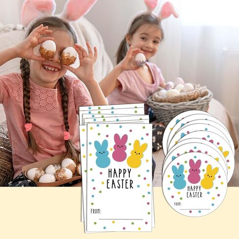 ملصقات عيد الفصح السعيدة للأطفال ، ملصقات ملصقات أرنب عيد الفصح ، علامات أرنب العلامات ، لأكياس صناديق الهدايا للبطاقات ، مستلزمات الحفلات - 2 شكل 20 ورقة لكل منهما - B04 in Kuwait