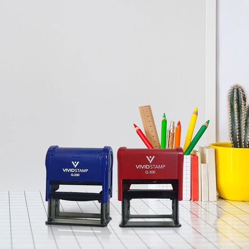 Vivid Stamp Paid by Credit Card Business Self-Inking Rubber Stamps (Red Ink) - Q-200 (2 Pack) in Kuwait