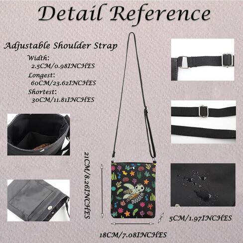 Nemo Dory Movie Inspired Gift Dude Squirt The Turtle Quote Crossbody Bag Squirt Turtle Lover Gift in Kuwait