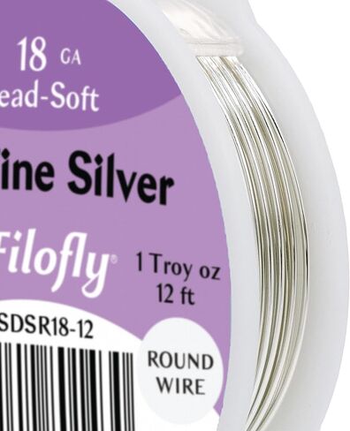 14 Gauge, 999 Fine Silver Wire, Dead Soft, Round, 1/2 Troy oz (2.34 FT) in Kuwait
