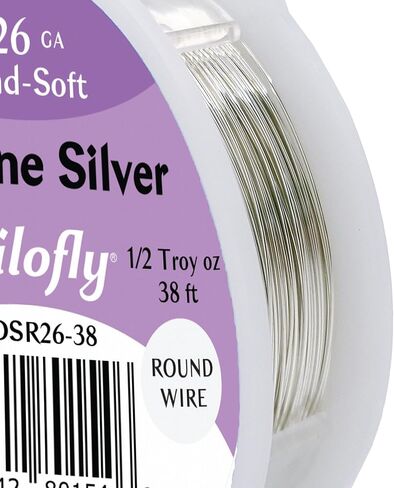 14 Gauge, 999 Fine Silver Wire, Dead Soft, Round, 1/2 Troy oz (2.34 FT) in Kuwait