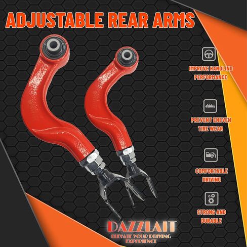 Adjustable Rear Camber Arms, Set of 2, Fit for Toyota RAV4 2019-23丨Camry 2018-24丨Corolla Sedan 2020-23丨Prius 2016-22丨Corolla Hatchback 2019-24丨Lexus ES350/ES300h 2019-24 in Saudi Arabia