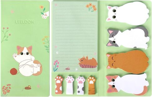 Dog Sticky Notes Set, 420 Sheets Cute Cartoon Animal Dogs Self-Stick Notes Pads Dogs Themed Memo Pads Dog Paw Page Markers Sticky Index Tabs for Home Office School Supplies in Saudi Arabia