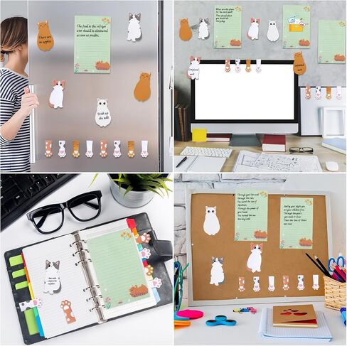 Dog Sticky Notes Set, 420 Sheets Cute Cartoon Animal Dogs Self-Stick Notes Pads Dogs Themed Memo Pads Dog Paw Page Markers Sticky Index Tabs for Home Office School Supplies in Saudi Arabia