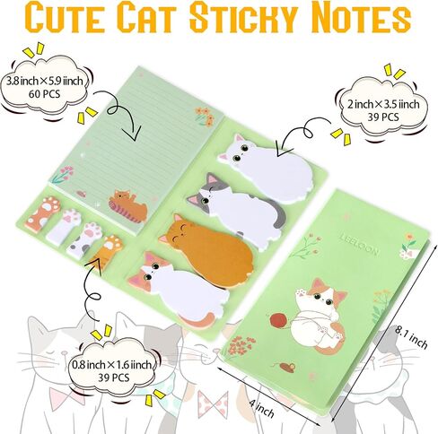 Dog Sticky Notes Set, 420 Sheets Cute Cartoon Animal Dogs Self-Stick Notes Pads Dogs Themed Memo Pads Dog Paw Page Markers Sticky Index Tabs for Home Office School Supplies in Saudi Arabia