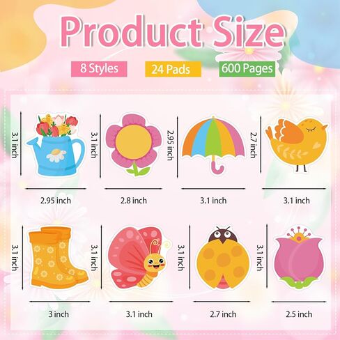 600Pcs Christmas Sticky Notes, Cute Gingerbread Santa Claus Snowman Notepads Xmas Self Stick Notes Winter Memo Pads for Winter Christmas Holiday Party Home Office School Work Study Supplies in Kuwait