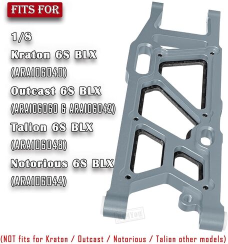 Aluminum Rear Suspension A Arms Upgrades Part for Arrma 1/8 Kraton 6S BLX,Outcast 6S BLX,Notorious 6S BLX,Talion 6S BLX,Rear Suspension A-Arms Hops up,Navy Blue in Saudi Arabia