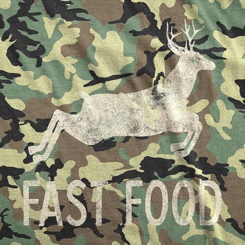 Mens Fast Food Tshirt Funny Deer Hunting Season Novelty Graphic Tee in Kuwait