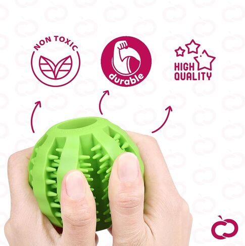 Puppy Teething Chew Toy Balls: Interactive Treat Dispensing Dog Toys Ball Rubber Chewing Enrichment Toys for Boredom Puppy Teething Chew Toys - 2pack (Light Blue and Green) in Saudi Arabia