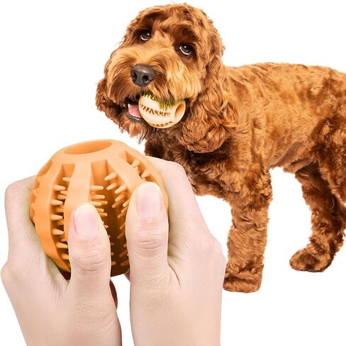 Puppy Teething Chew Toy Balls: Interactive Treat Dispensing Dog Toys Ball Rubber Chewing Enrichment Toys for Boredom Puppy Teething Chew Toys - 2pack (Light Blue and Green) in Saudi Arabia