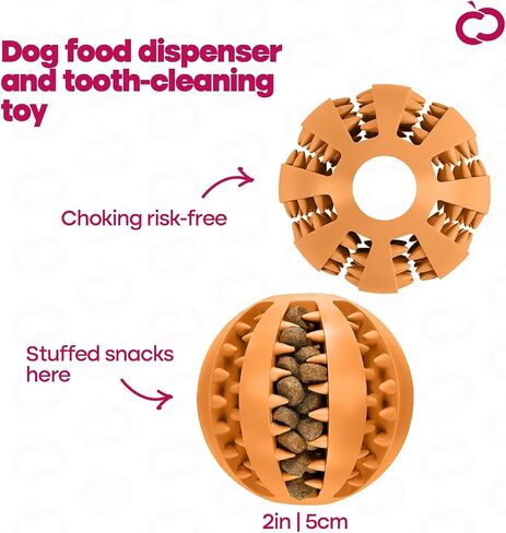 Puppy Teething Chew Toy Balls: Interactive Treat Dispensing Dog Toys Ball Rubber Chewing Enrichment Toys for Boredom Puppy Teething Chew Toys - 2pack (Light Blue and Green) in Saudi Arabia