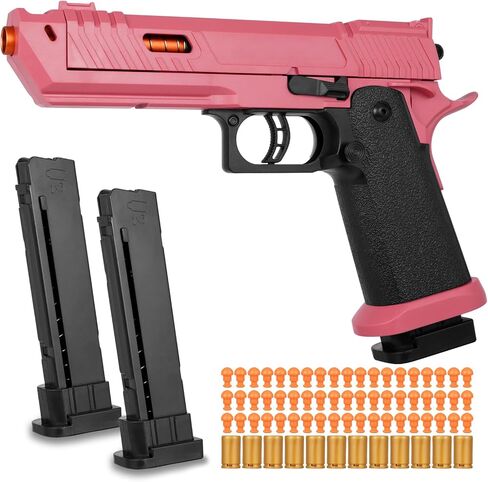 Soft Bullet Toy Gun Shell Ejecting with 120 Bullets, Rapid-fire Realistic Toy Gun for Boys, Shooting Game Toy Pistol Model Gun, Christmas Birthday Gifts for Boys Girls Age 6+ (Black) in Saudi Arabia