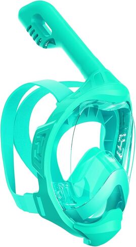Snorkel Mask, Full Face Snorkel Mask,Snorkeling Gear for Kids,Diving Mask, Mask and Snorkel,180 Degree Panoramic View Anti-Leak Anti-Fog in Kuwait