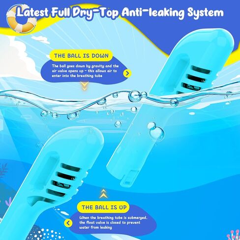 Snorkel Mask, Full Face Snorkel Mask,Snorkeling Gear for Kids,Diving Mask, Mask and Snorkel,180 Degree Panoramic View Anti-Leak Anti-Fog in Kuwait