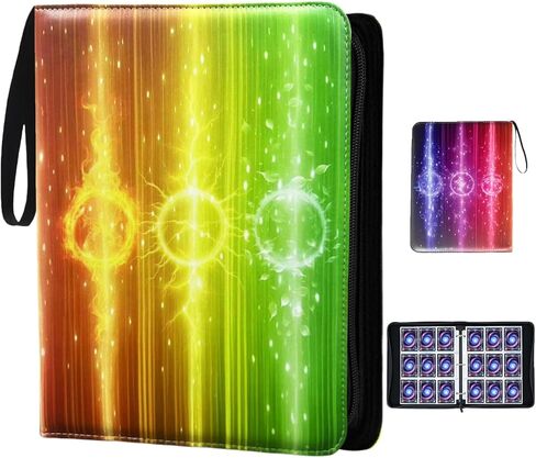 Premium Card Binder 9 Pocket ، 900 Abomets Trading Card Prolders Collector Abrum مع Zipper و 50 من الأكمام القابلة للإزالة ، متوافقة مع بطاقات الألعاب الرياضية in Kuwait