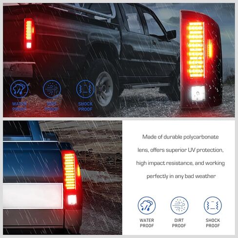 LED Tail Lights Fit for Dodge Ram 1500 2002-2006,Fit for Dodge Ram 2500 3500 2003-2006,Black Housing Smoke Lens in Kuwait