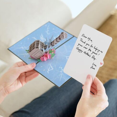 Lovepop Thor Mother’s Day Pop-Up Card – Mother’s Day Card – Handcrafted 3D Pop-Up Greeting Card for Her – Mother’s Day Love Card from Thor, 5 x 7" in Kuwait